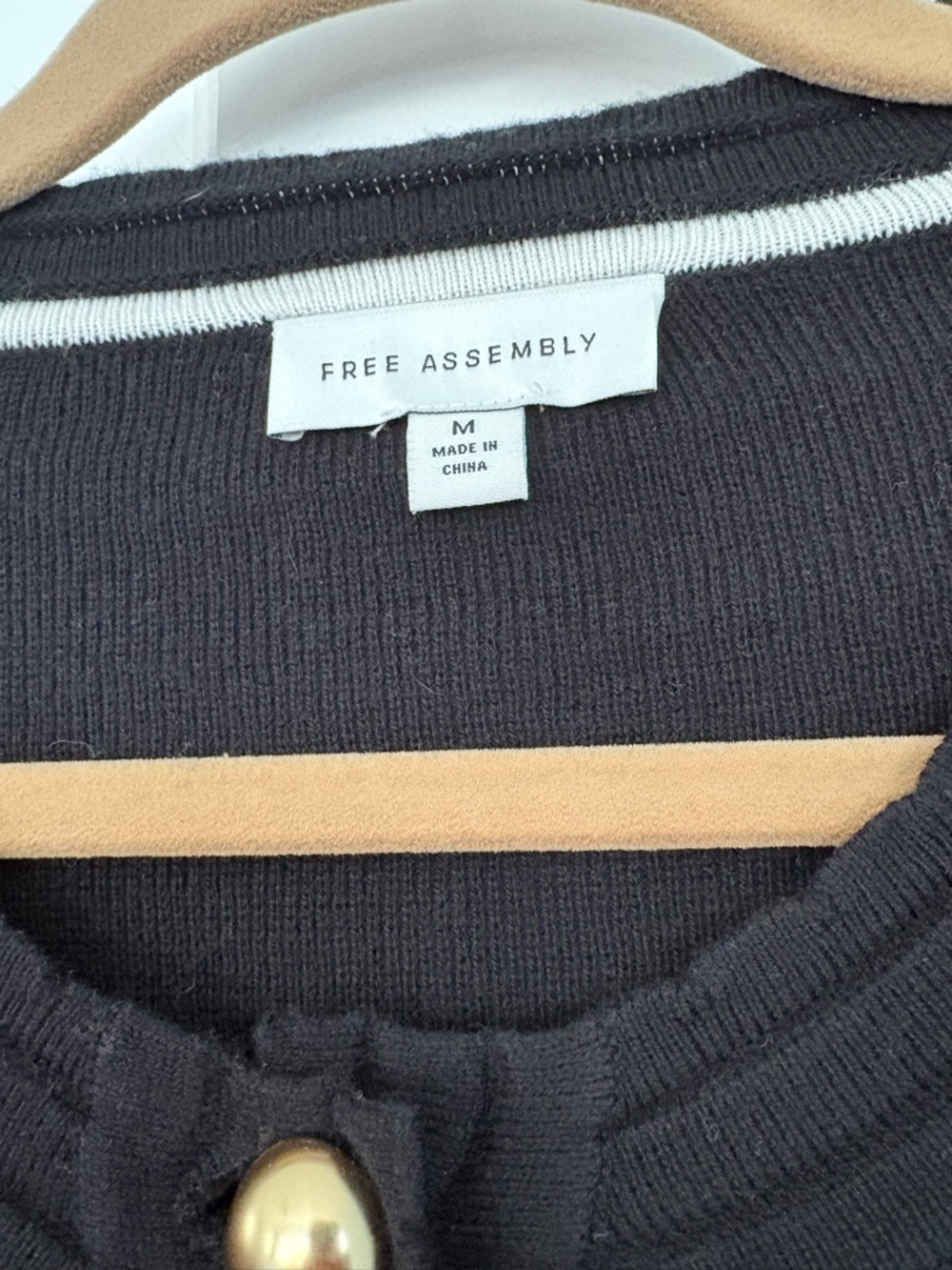 Black Knit Button-Front Cardigan - Picture 2 of 3